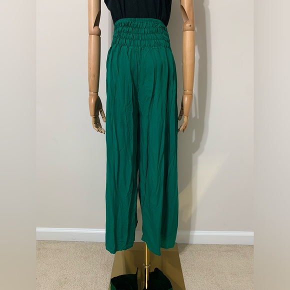 Green Hobo Embroidered Wide Leg Pants WITH OPENING! - Picture 13 of 17